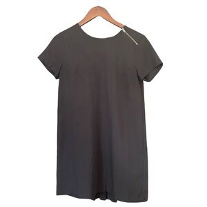 Banana Republic Petite Black Pleated Back Shift Dress | Size S